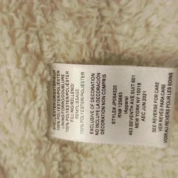 Pink Platinum Yellow Faux Fur Puffer Women's Jacket Size M #T454 - Picture 7 of 8